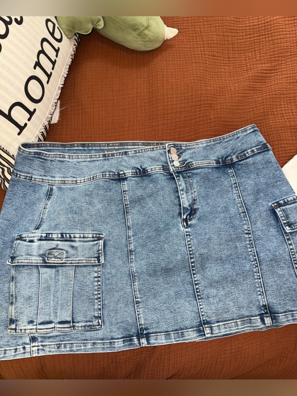 Arula denim cargo mini skirt